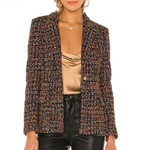 Amanda Uprichard Tweed Aldridge Blazer In Lyra Tweed Multicolor